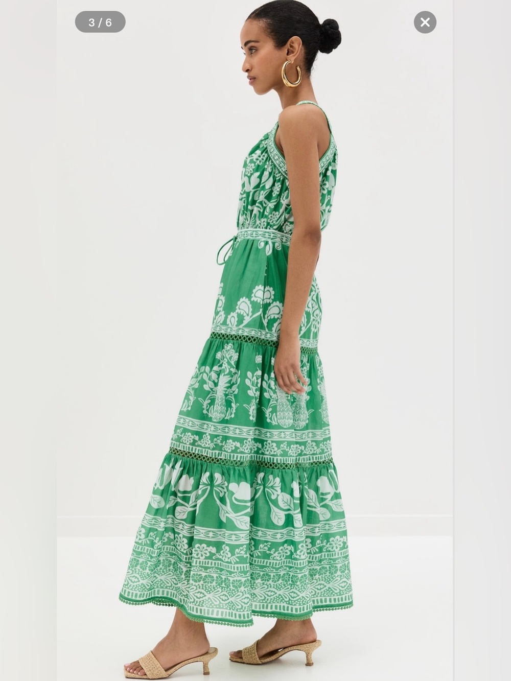 Farm Rio Sweet Garden Maxi Dress-S - Picture 3 of 7